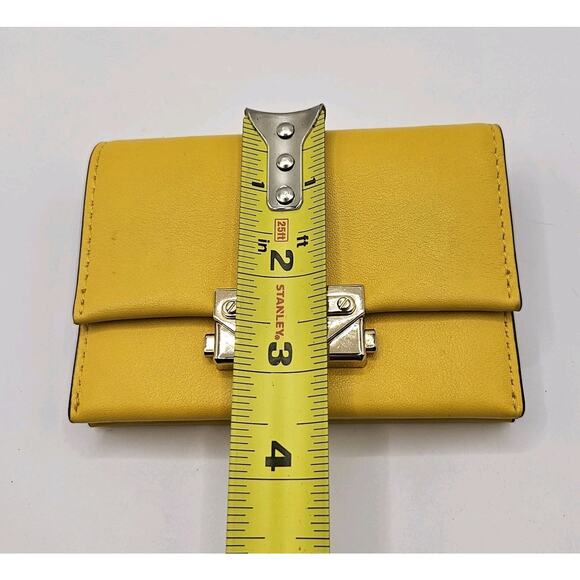 Michael Kors Yellow Leather Clip Front Small Wallet - Picture 10 of 11